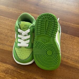 Nike Baby Air Force 1 Green Leather Shoes 3C